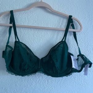 Auden Deep Green Lace Bra
